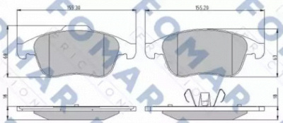 FOMAR FRICTION fo896381 -  Комплект тормозных колодок, дисковый тормоз
